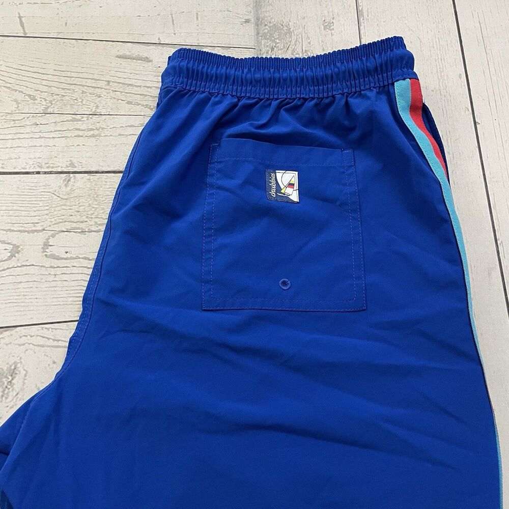 Chubbies Men's XXL Blue Striped Mesh Lined 5.5" Inseam Swim Trunks
